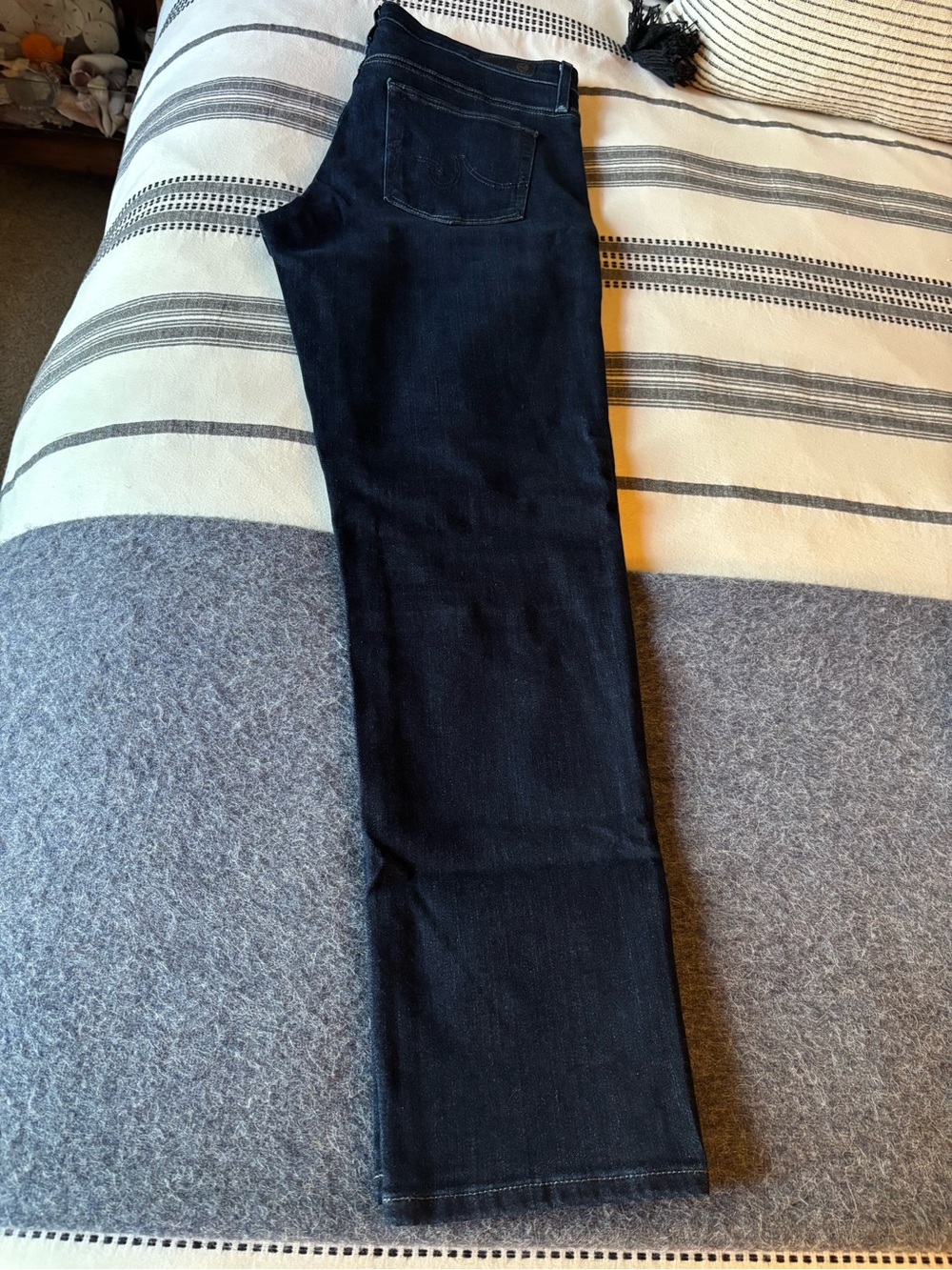 Ag Adriano Goldschmied Women's Straight Jeans in Dark Indigo
